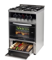 COCINA MINI 4 HORNALLAS LUJO vidrio c/ parrilla